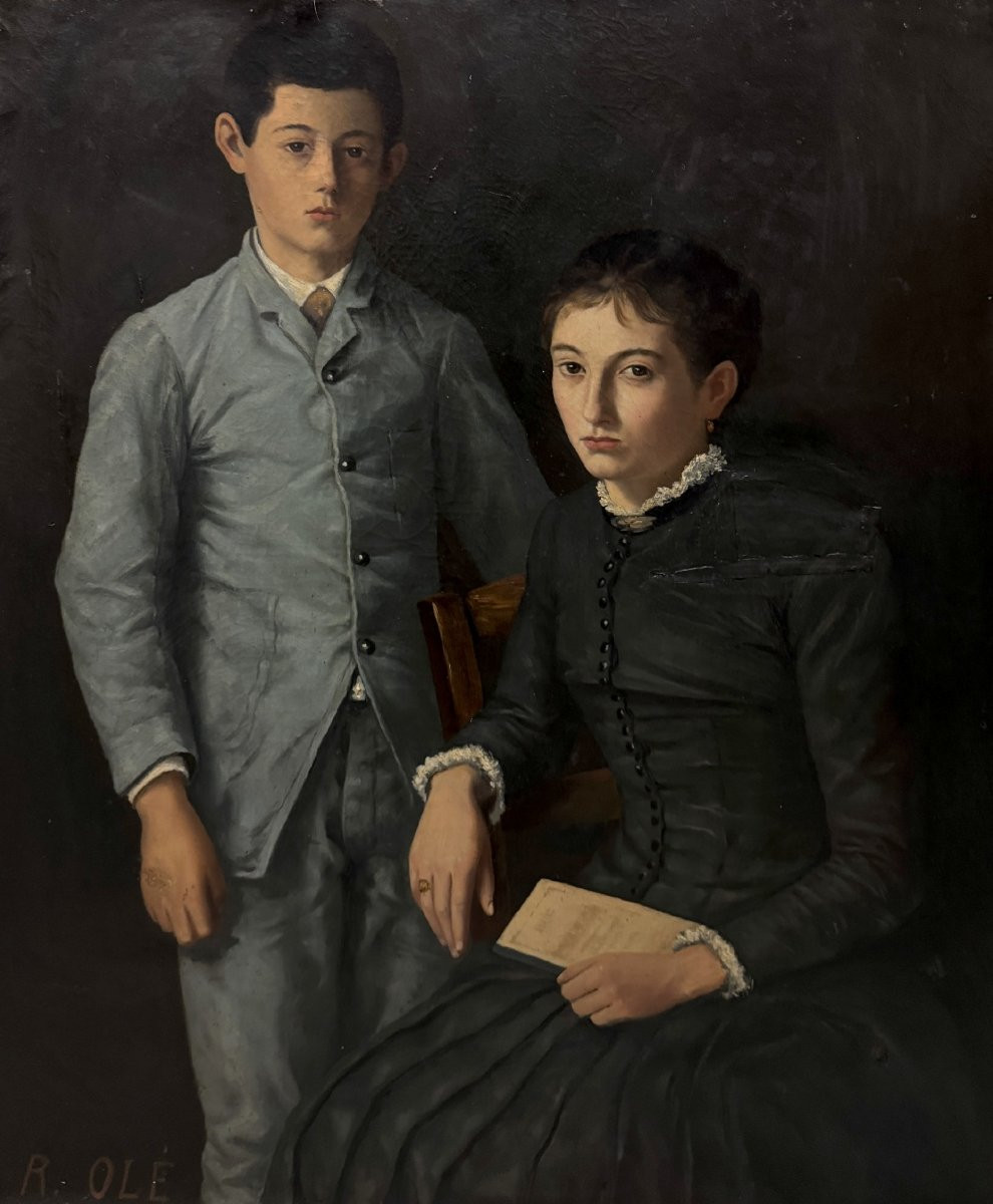 Danish School (c. 1900) - Mother And Son-photo-2