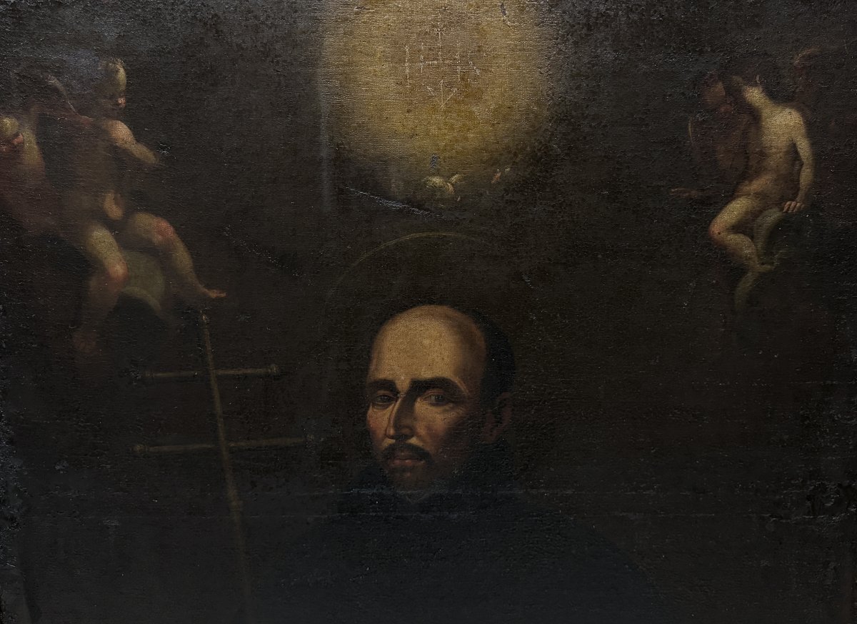École Viceroyale Mexicaine (c. 1700) - Grand Portrait de Saint Ignace-photo-2