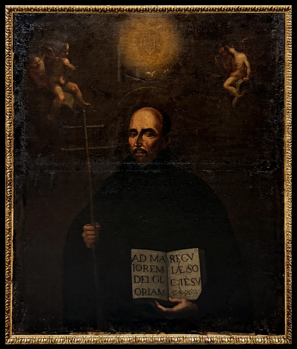 École Viceroyale Mexicaine (c. 1700) - Grand Portrait de Saint Ignace