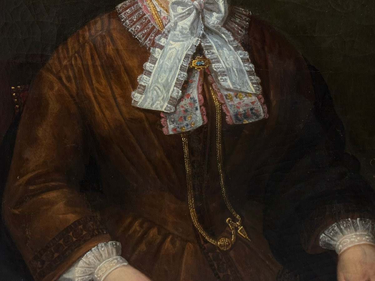 Caroline Swagers (1808-1877) - Portrait Of A Woman In A Bonnet-photo-2