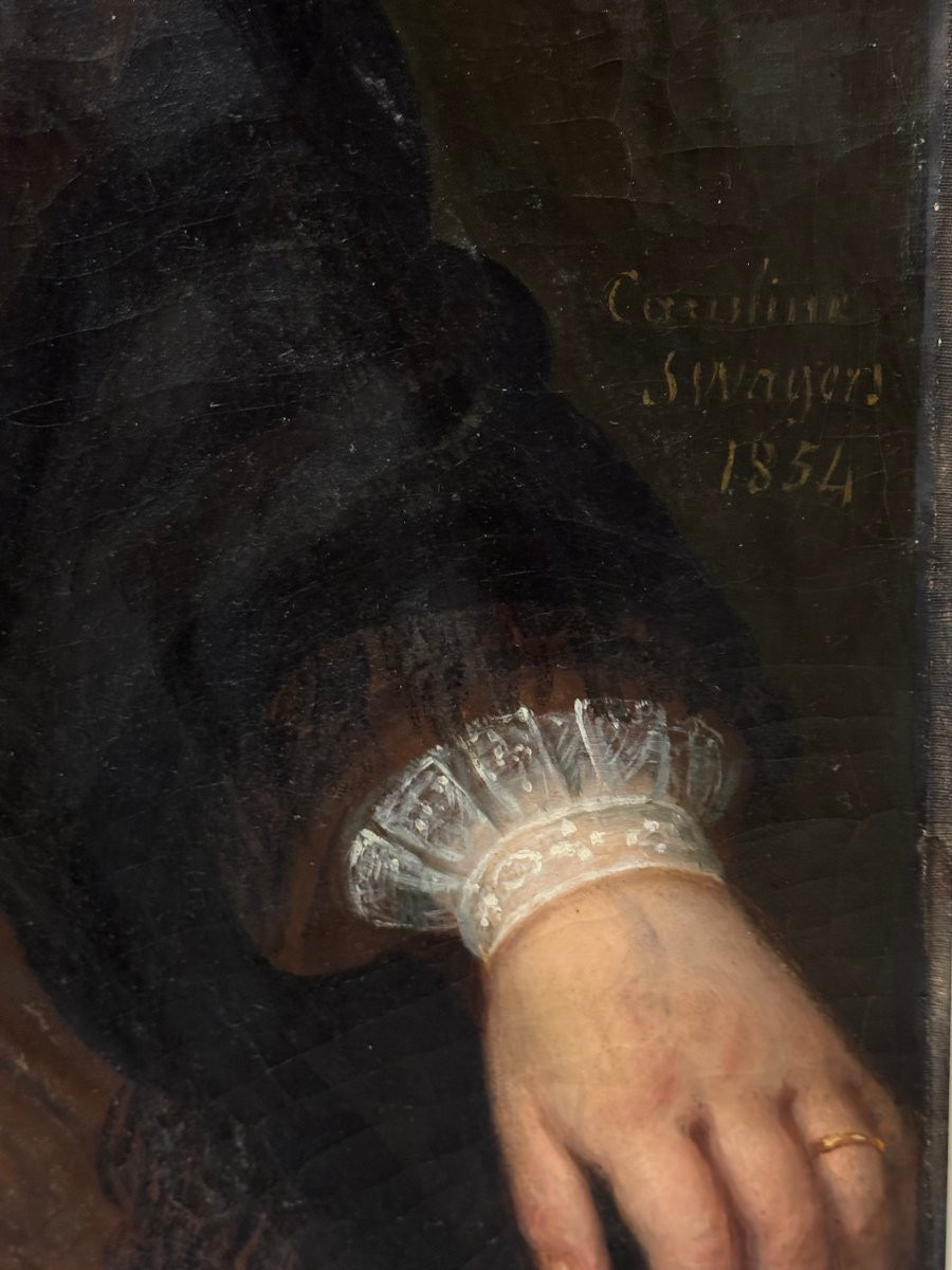 Caroline Swagers (1808-1877) - Portrait Of A Woman In A Bonnet-photo-3