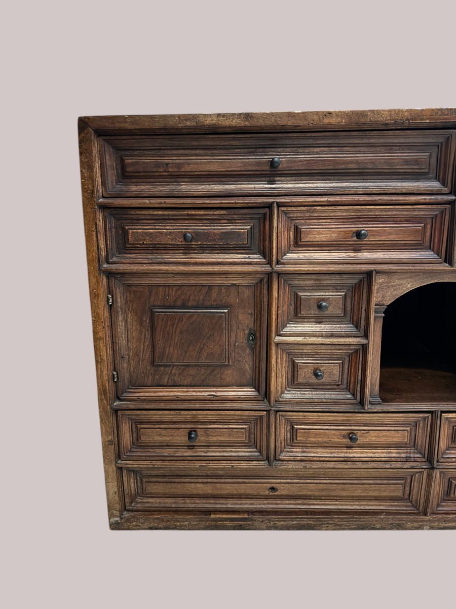 Cabinet Aragonais en Noyer Massif - Espagne, c. 1700-photo-2