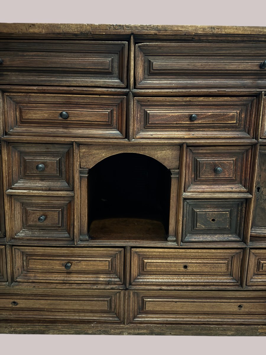 Cabinet Aragonais en Noyer Massif - Espagne, c. 1700-photo-3