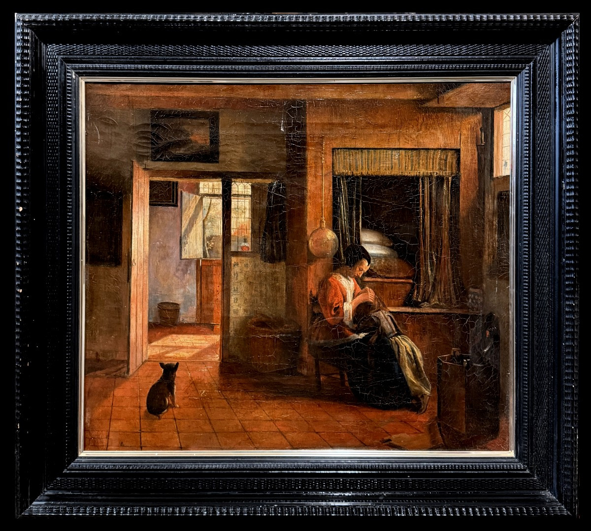 École européenne (vers 1880) – Le devoir d'une mère (d'après Pieter de Hooch)