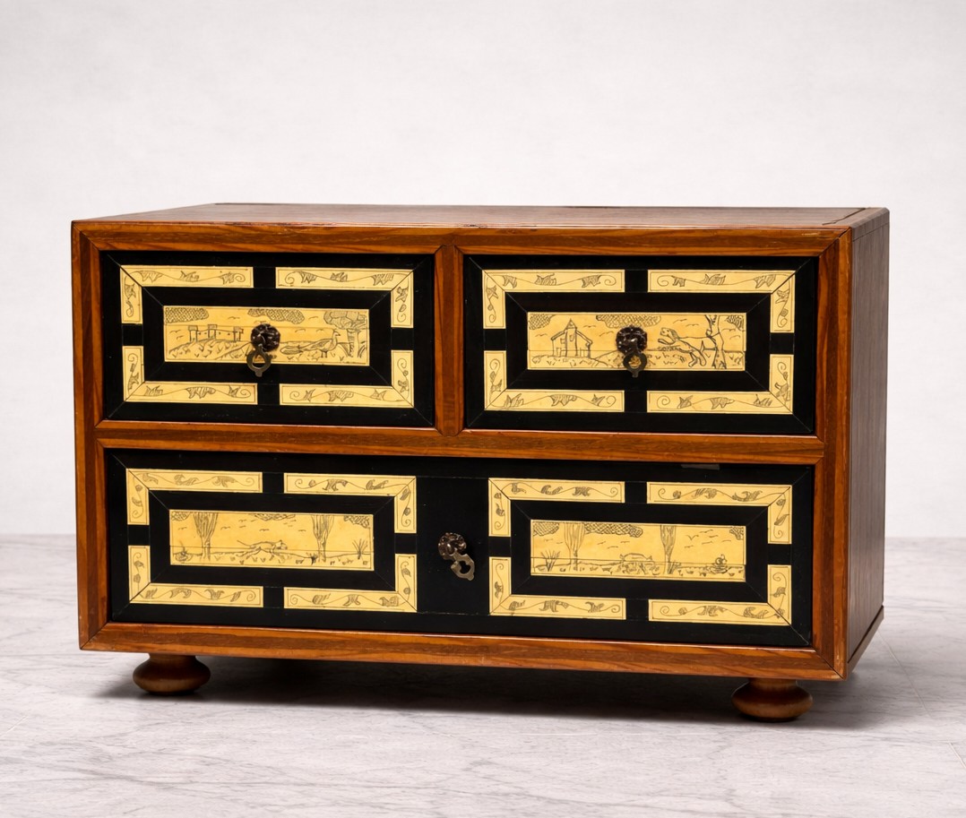 Small Flemish Style Cabinet - Spain, C. 1920