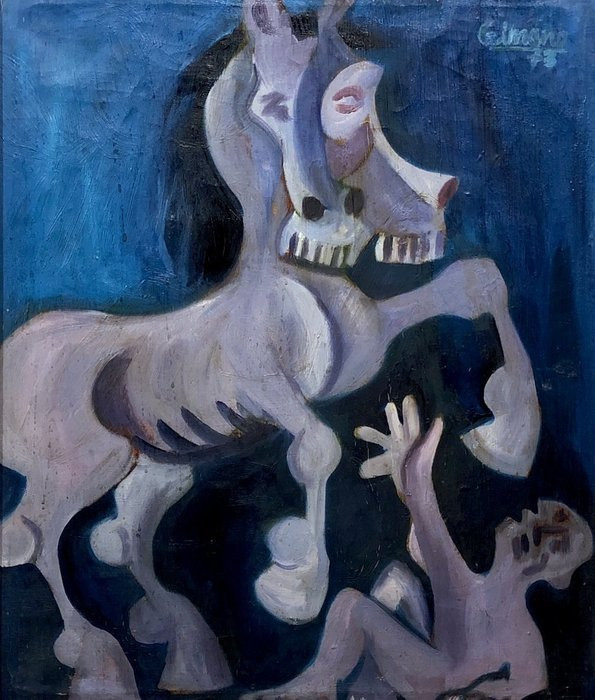 	 École Cubiste Espagnole (1970s) - Le Pégase et Bellérophon-photo-2