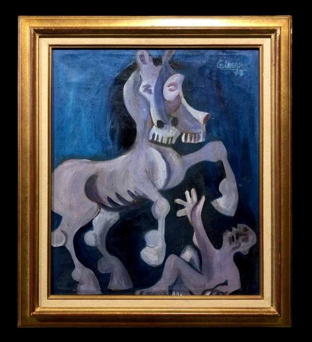 	 École Cubiste Espagnole (1970s) - Le Pégase et Bellérophon