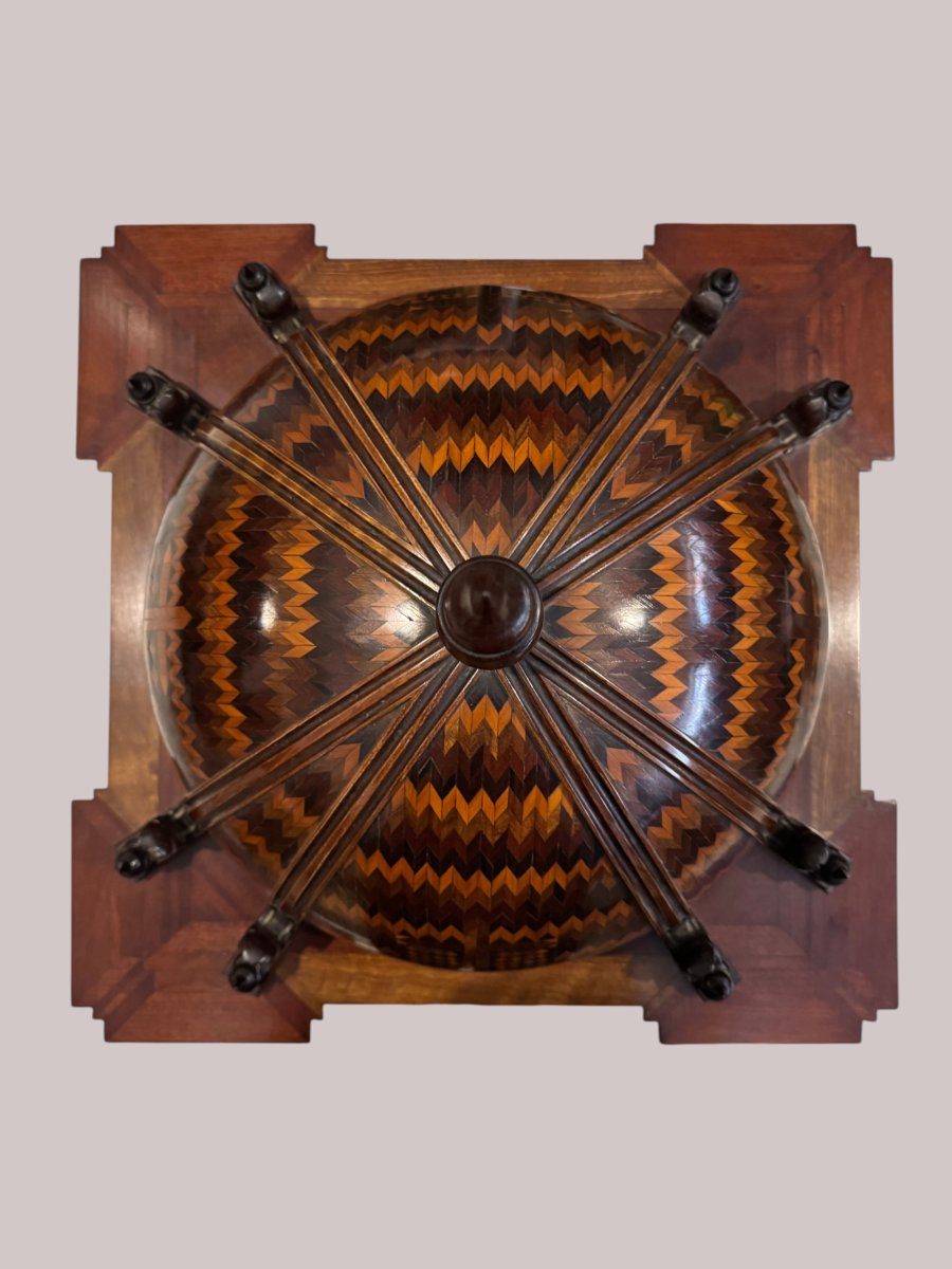 Grande chapelle votive en marqueterie de bois tropical - Mexique, vers 1800-photo-4