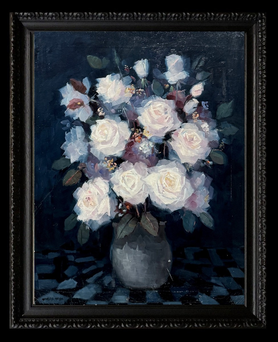 Juan Montero Messa (1937-2004) - Grand Vase à Roses