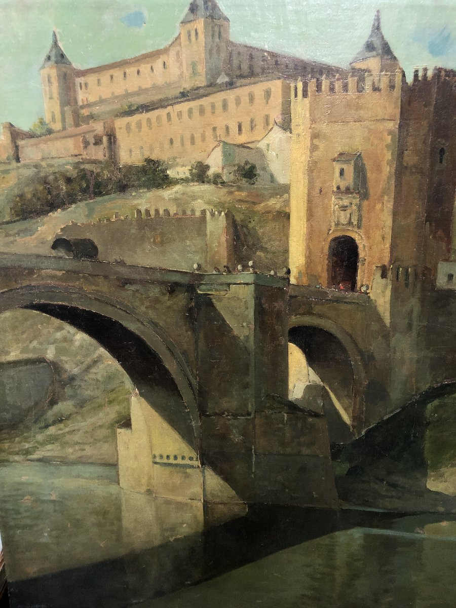 Joaquín Martínez Lumbreras (doc. 1878-1897) - Toledo: View Of The Alcázar -photo-2
