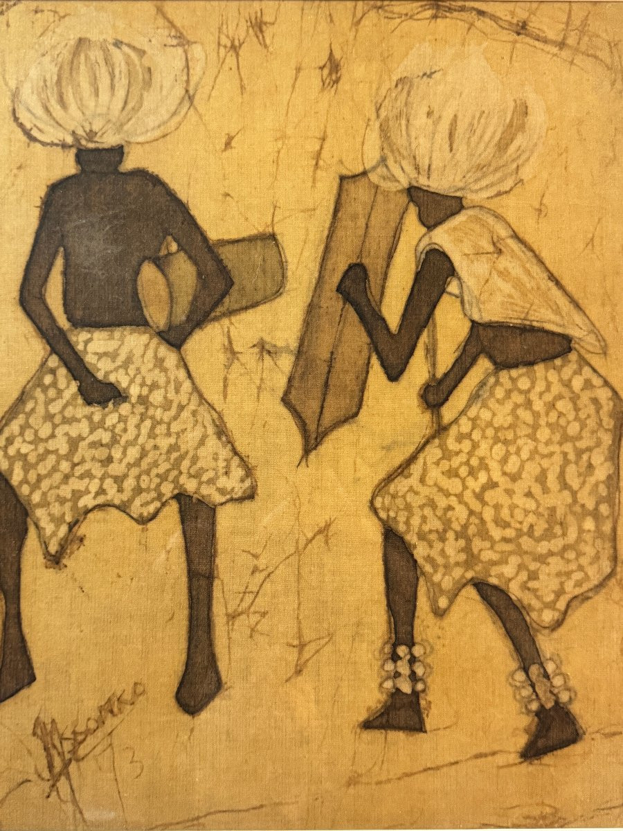 	 Central African School (1970s) - Zaouli Dancers-photo-2