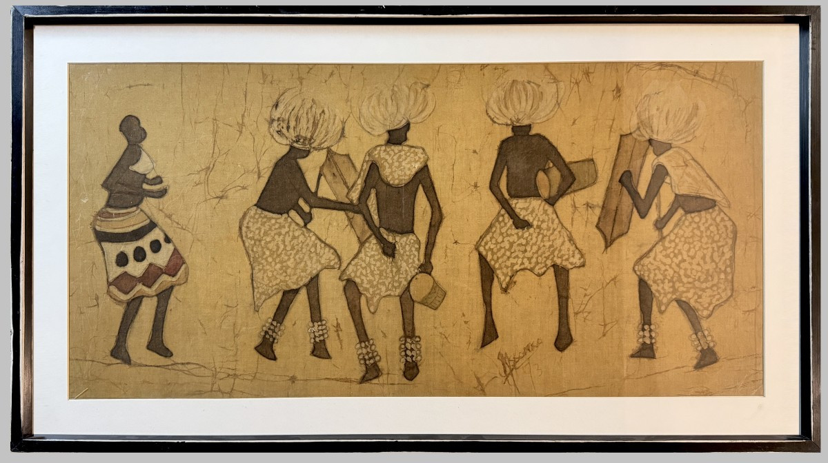	 Central African School (1970s) - Zaouli Dancers