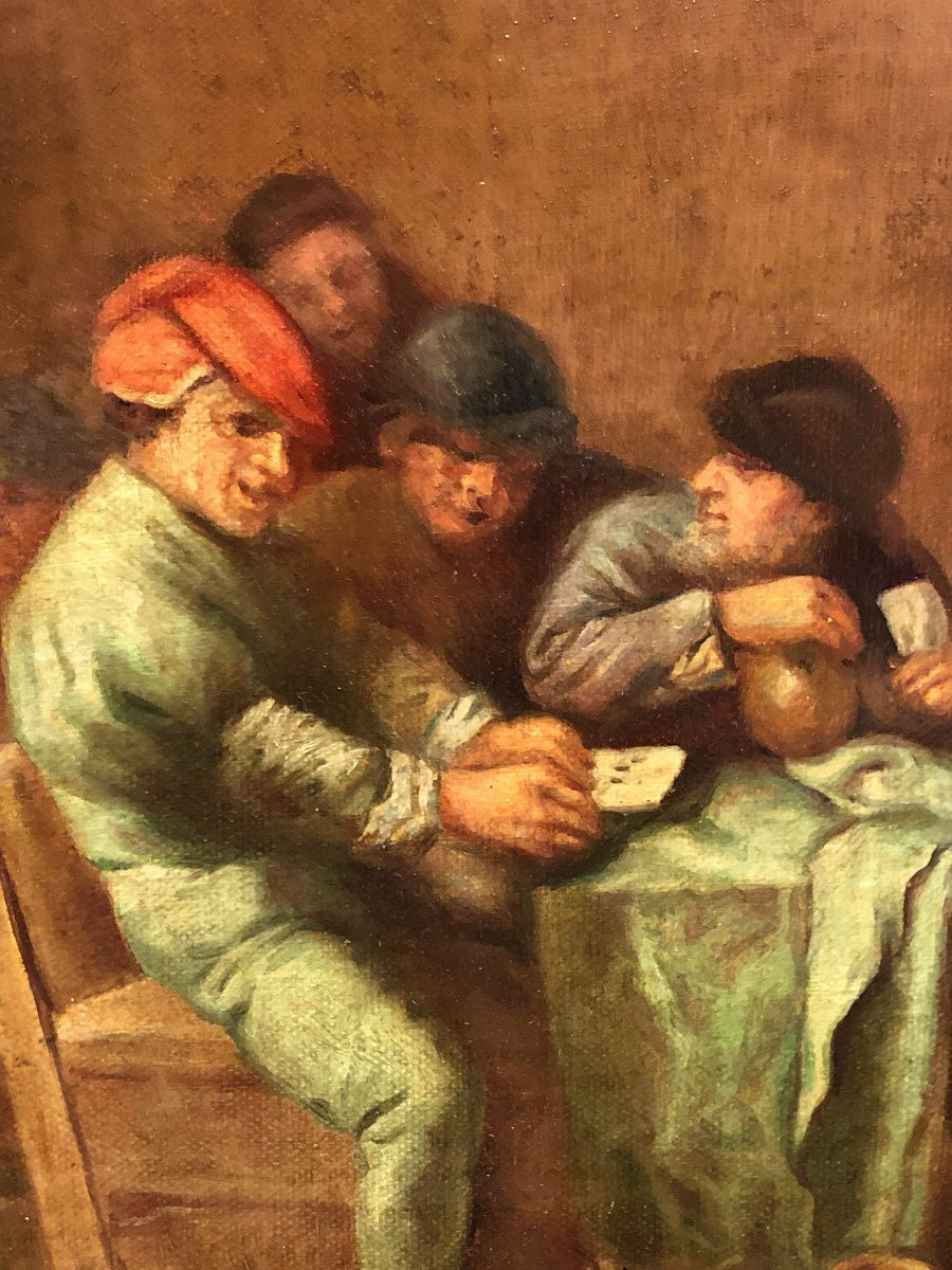 Manuel Fernández Padial (1907-?) - The Shell Game (inspired By Themes By David Teniers)-photo-3