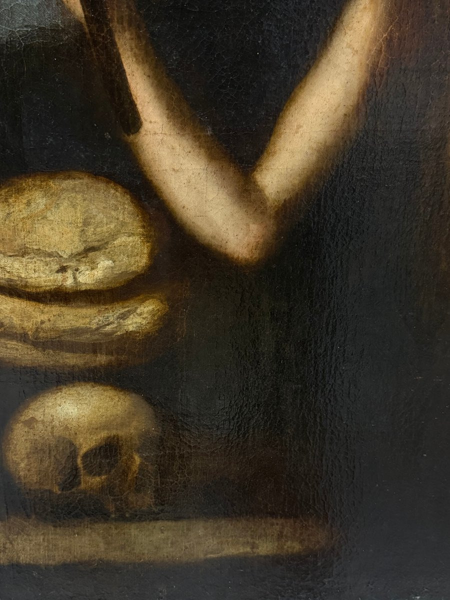 	École Baroque Espagnole (c. 1640) - Pénitence de la Madeleine-photo-3