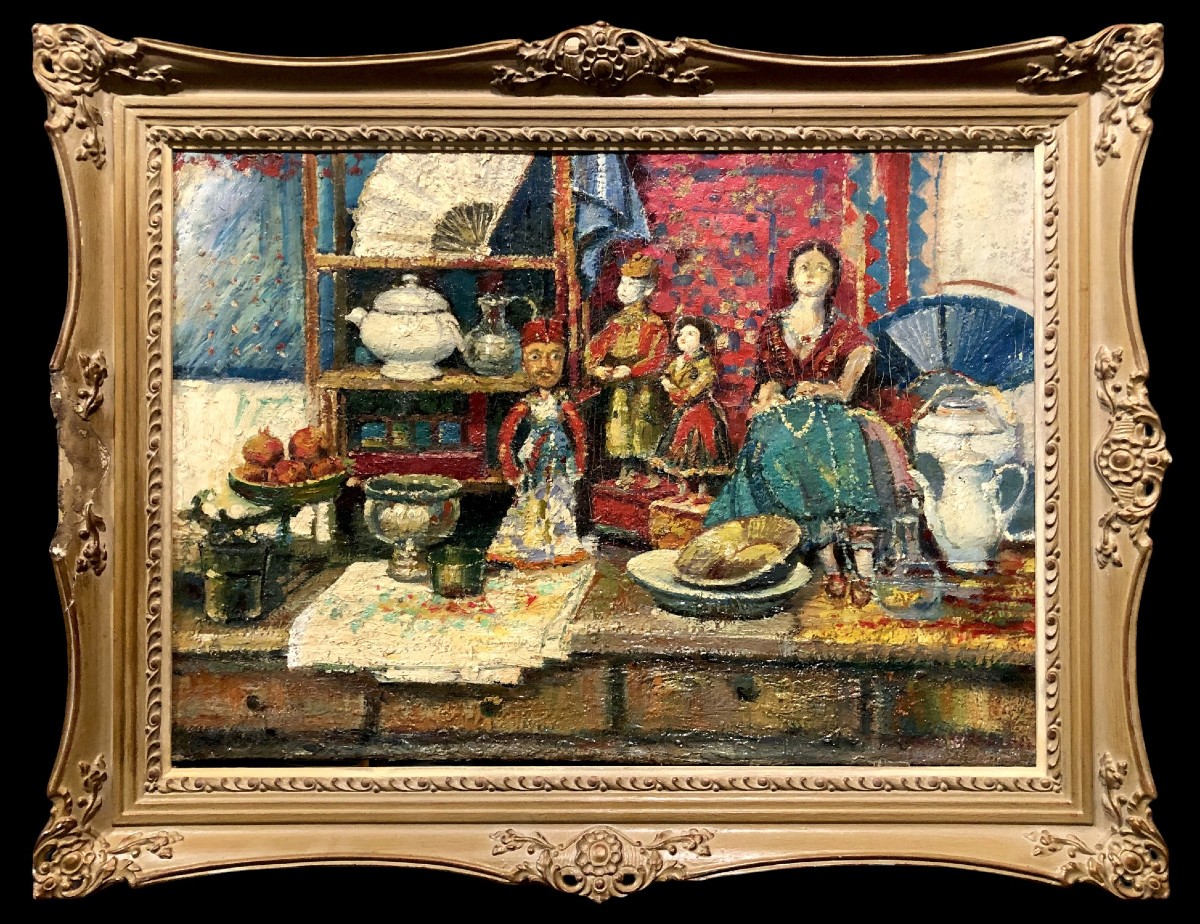 École Post-Impréssioniste (1910s) - Nature-Morte avec Marionettes du Petrouchka de Strawinski