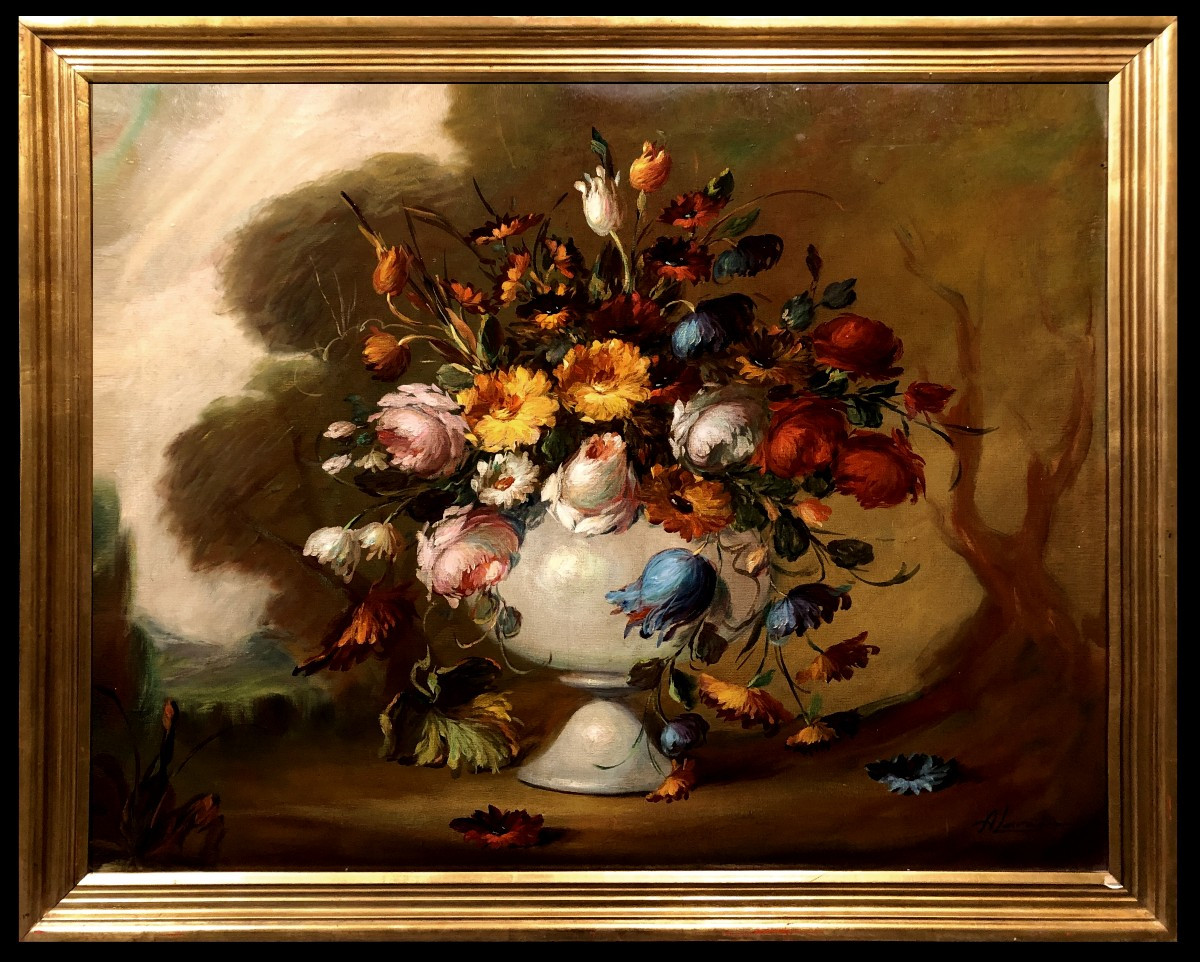 	 Néstor Rufino de Alarcón (1932-1988) - Bouquet Néoclassique