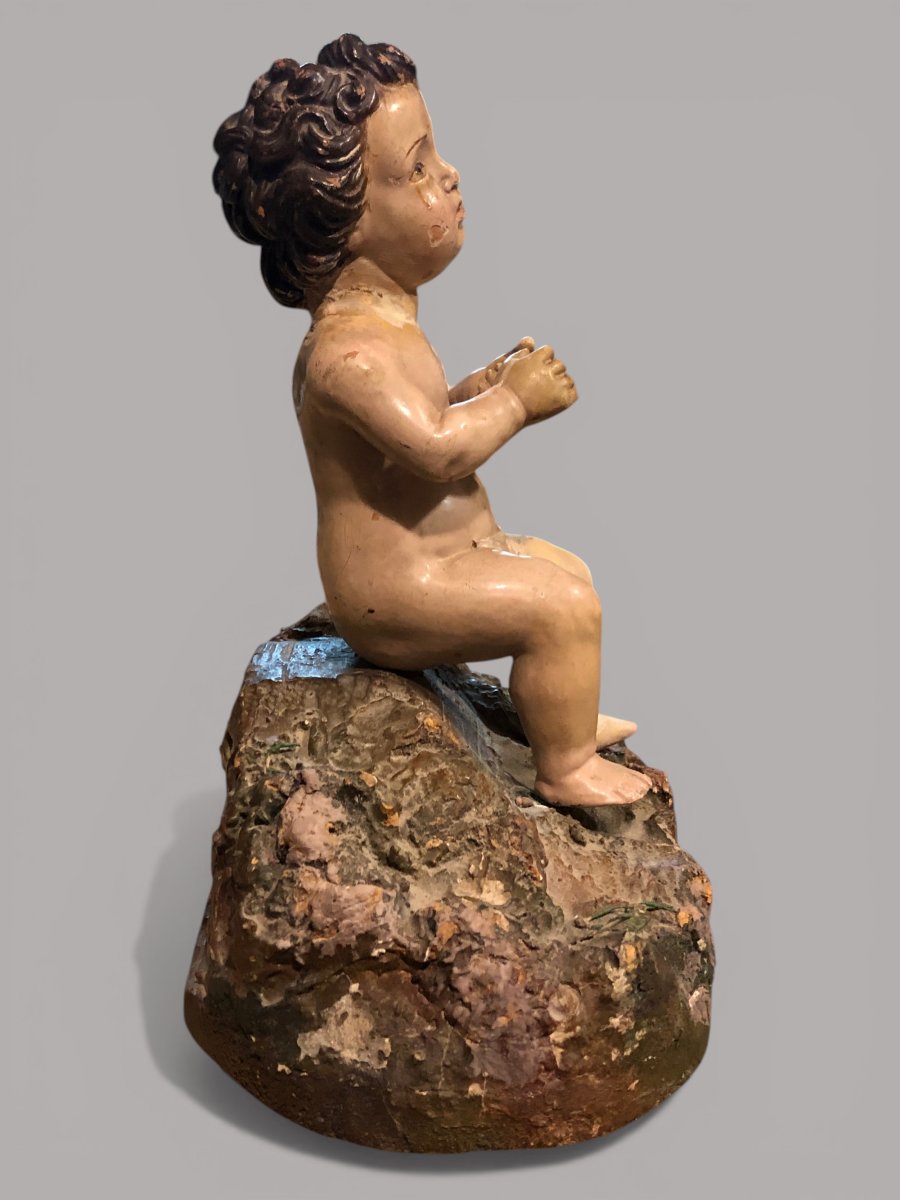 École Sevillane (c. 1700) - L'Enfant Jesus sur la Pierre Froide-photo-2