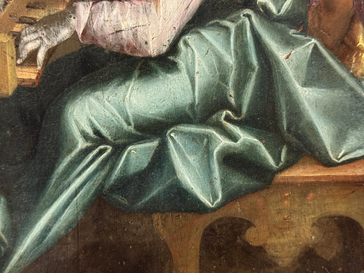 Frans Francken le Jeune (1581-1642) atelier de - Sainte Cécile se délecte de la Musique Céleste-photo-3