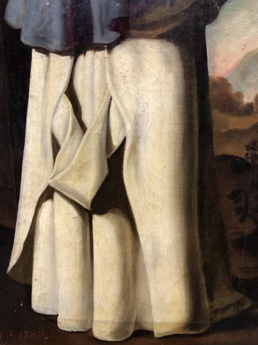 	 Early Spanish School (c. 1780) - Saint Hughes Of Grenoble (after Zurbarán)-photo-3