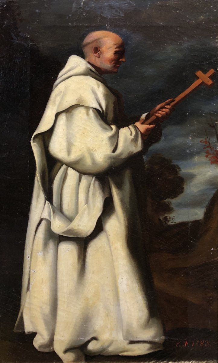 Early Spanish School (c. 1780) - Saint Bruno Of Cologne (after Zurbarán)-photo-2