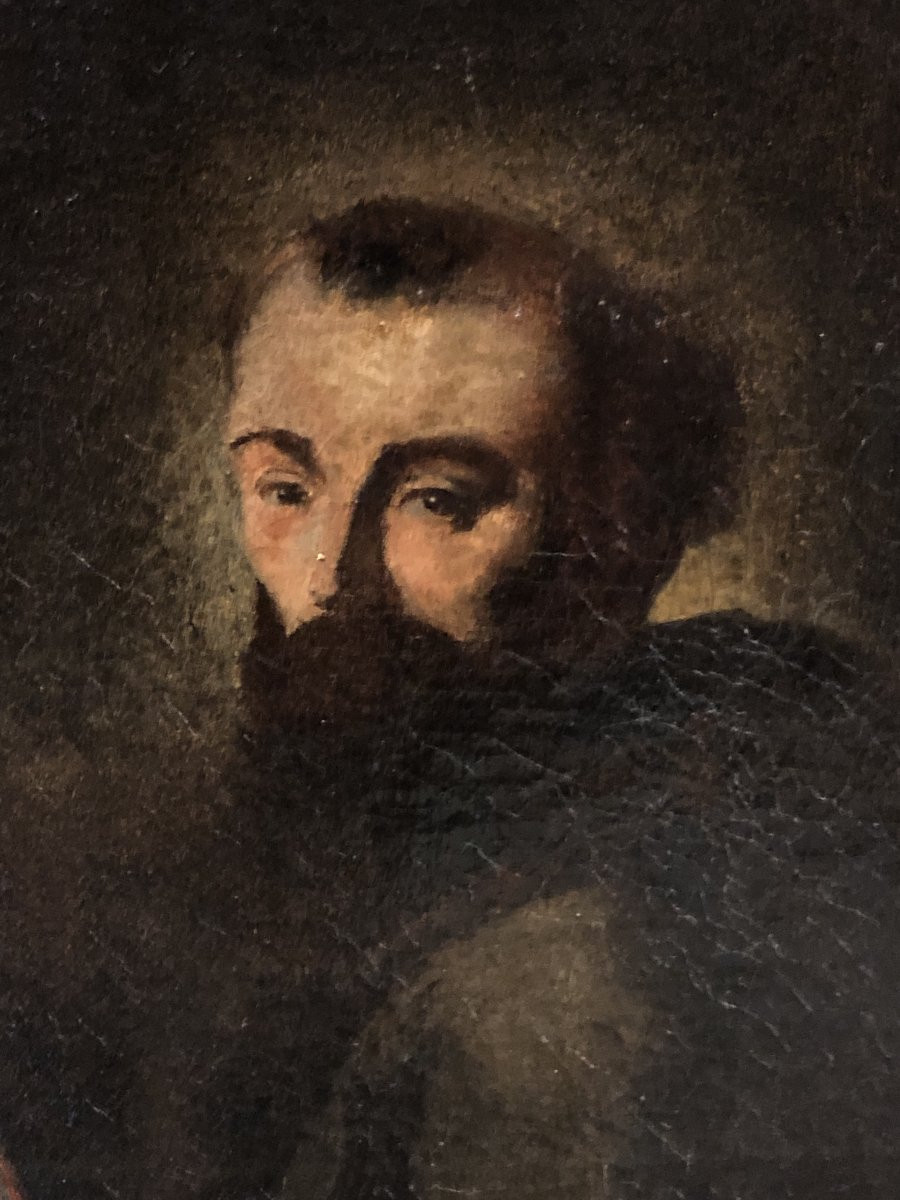 	 School Of Seville (c. 1700) - Saint Francis Of Assisi With The Rule Of Saint Clare-photo-2