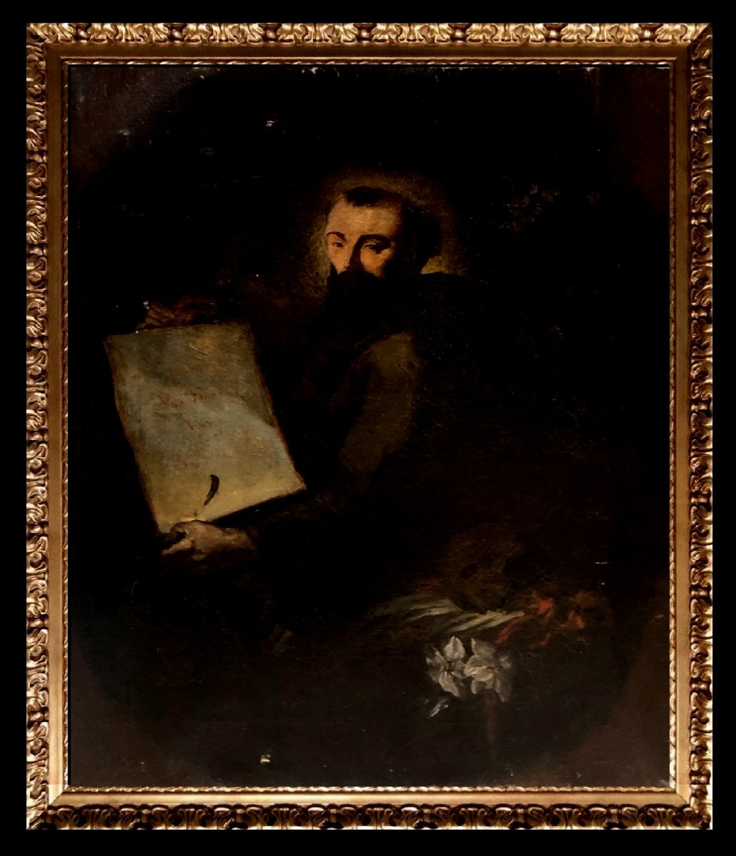 	 School Of Seville (c. 1700) - Saint Francis Of Assisi With The Rule Of Saint Clare