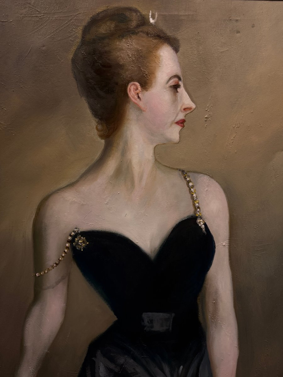 European School (circa 1960) - Portrait Of Madame X (after John Singer Sargent)-photo-2