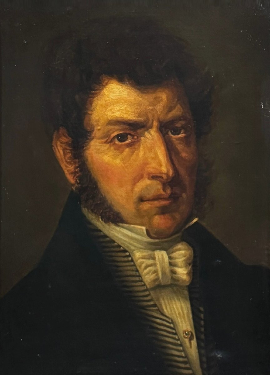 	 École Romantique (c. 1830) - Portrait de Gentilhomme-photo-2