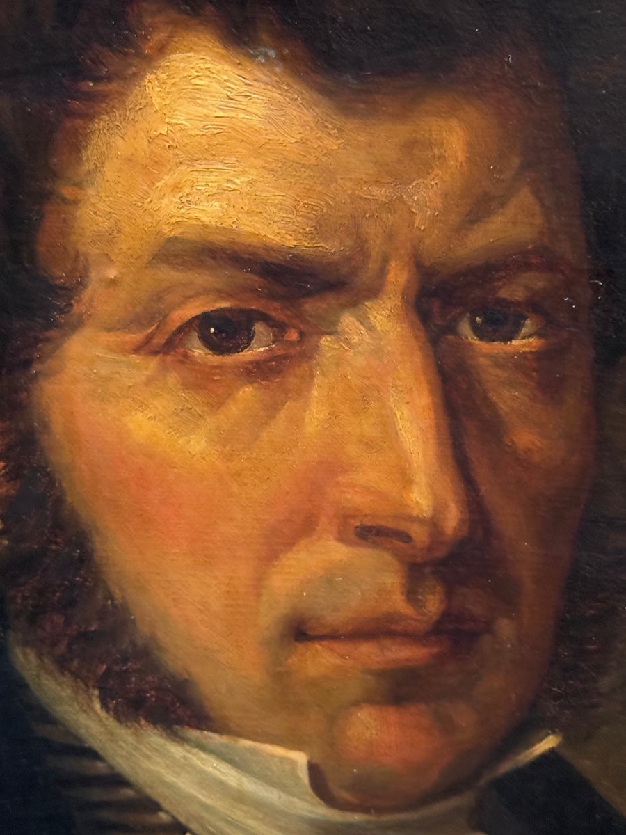 	 École Romantique (c. 1830) - Portrait de Gentilhomme-photo-3