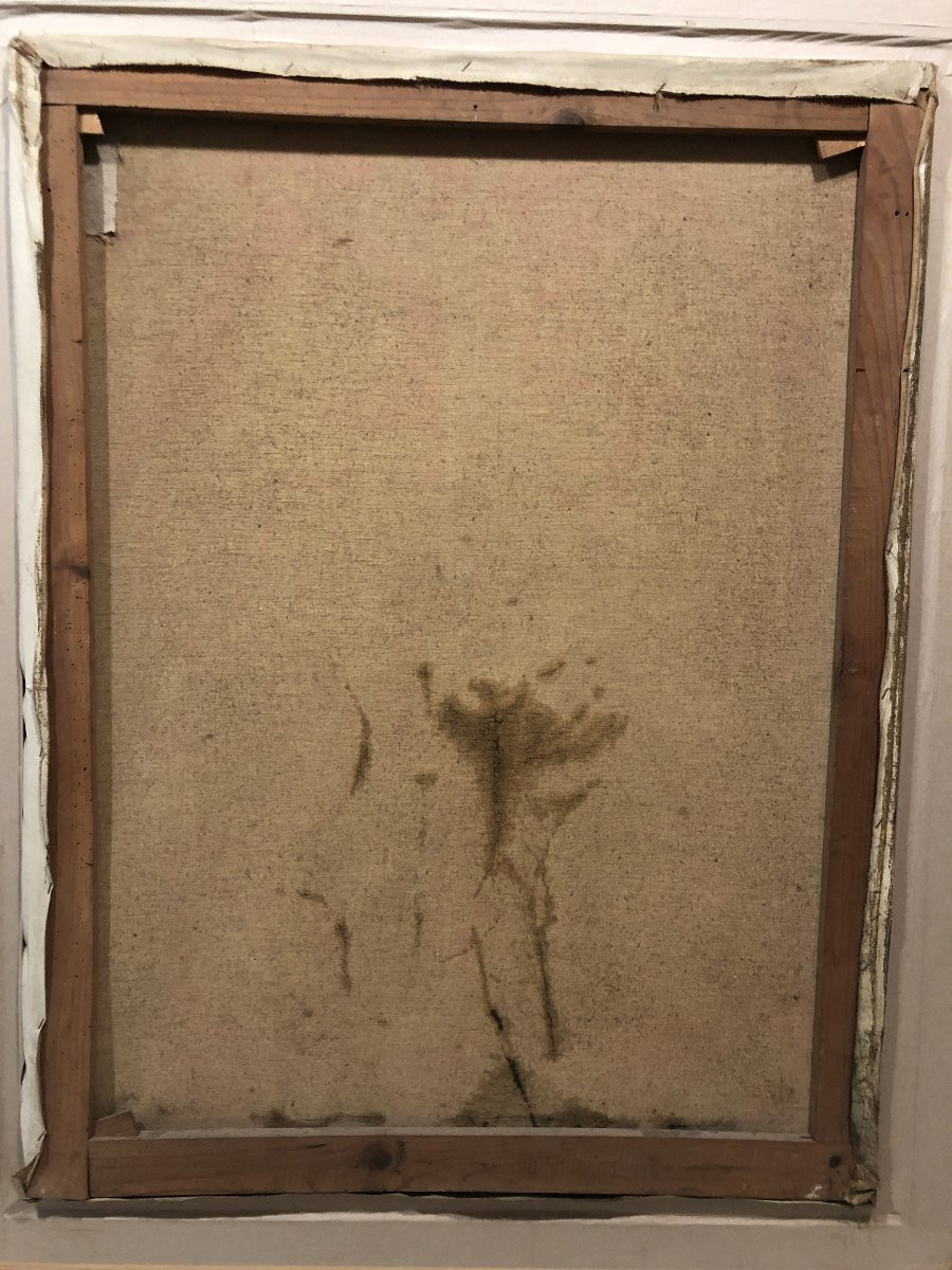 	 École Historiciste Espagnole (c. 1960) - Adam et Ève et le Fruit Défendu-photo-4