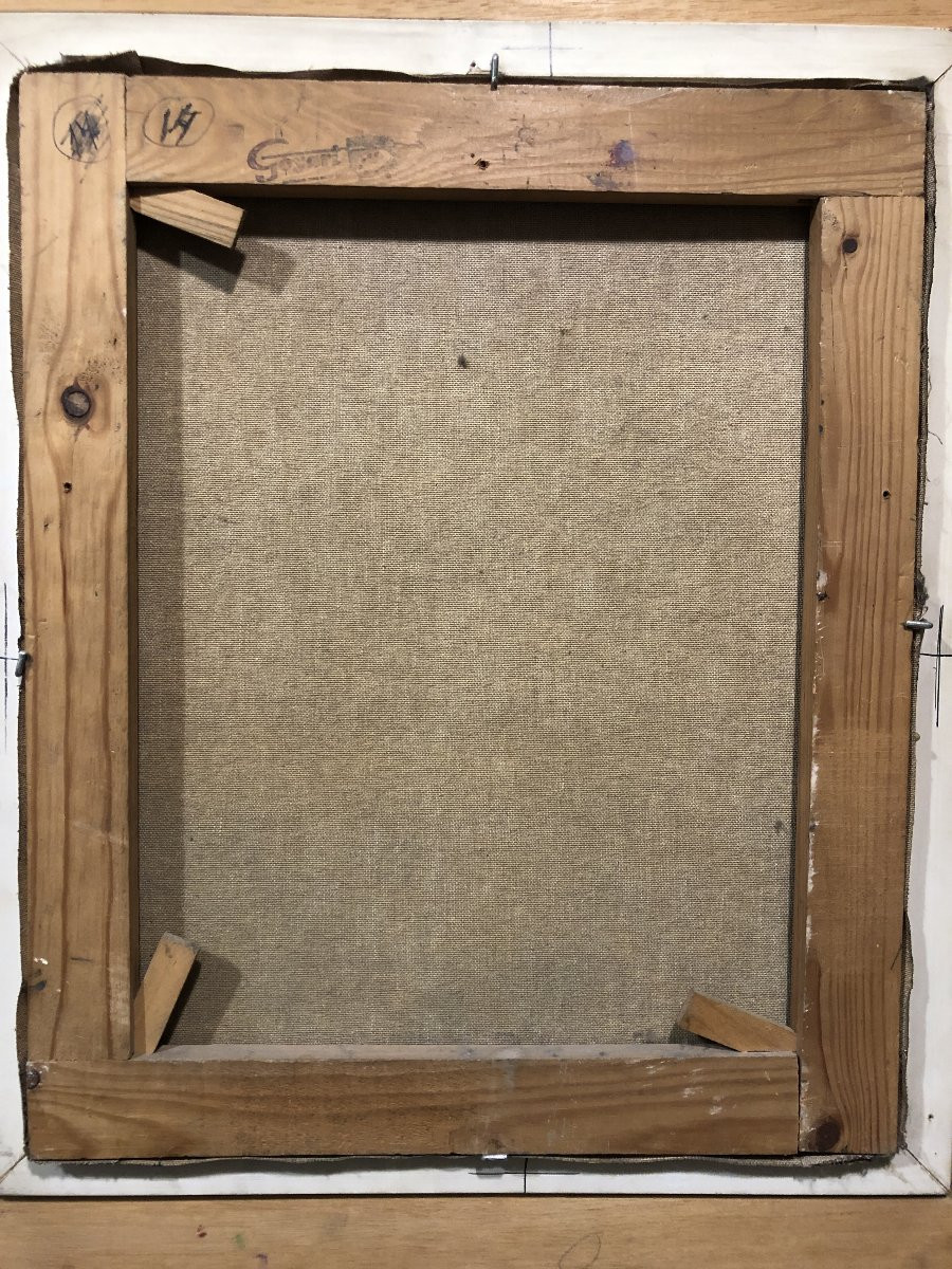 	École de Paris (c. 1950) - La Fille aux Coquelicots-photo-4