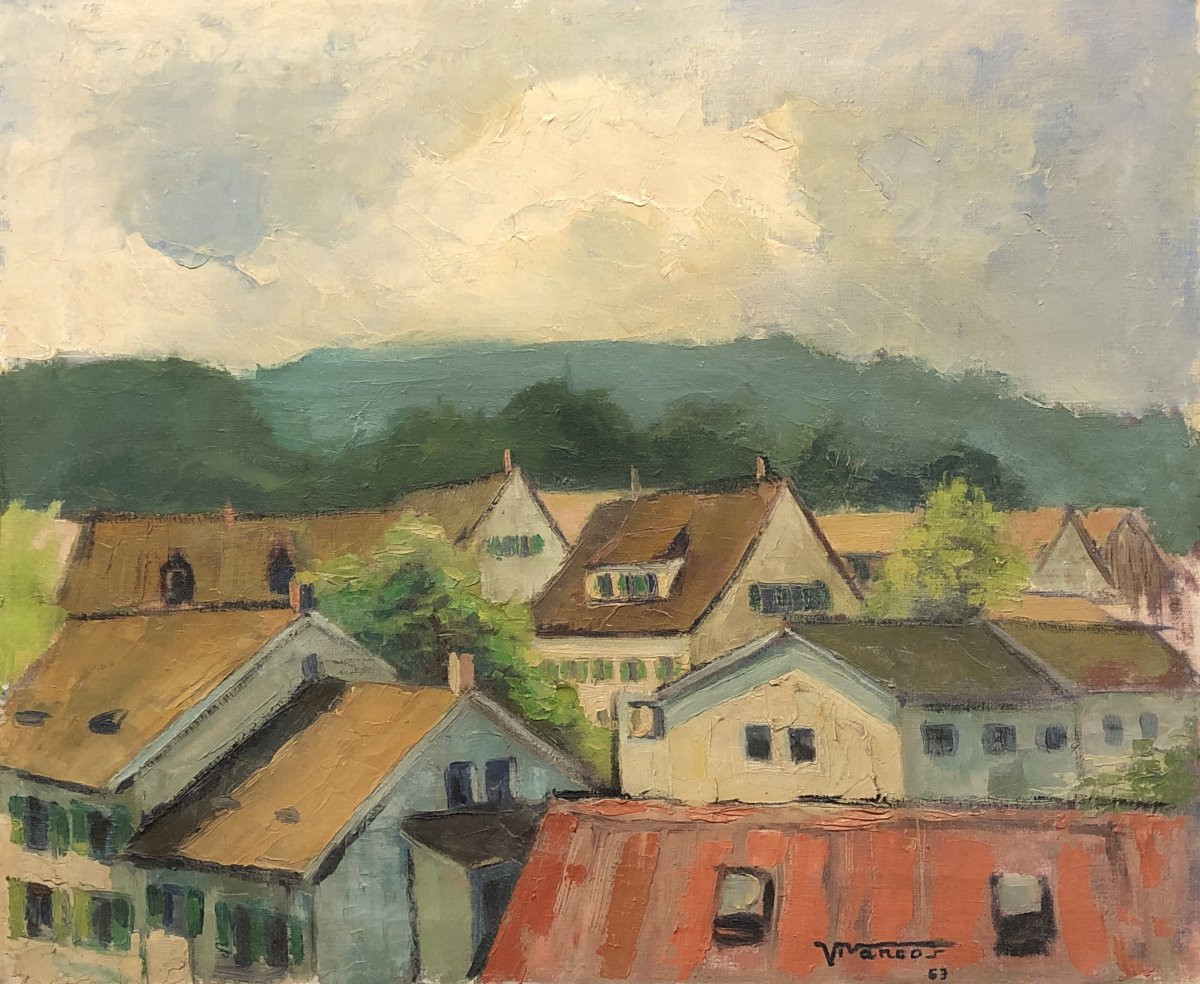 	École Espagnole (c. 1960) - Im Dorfe-photo-2