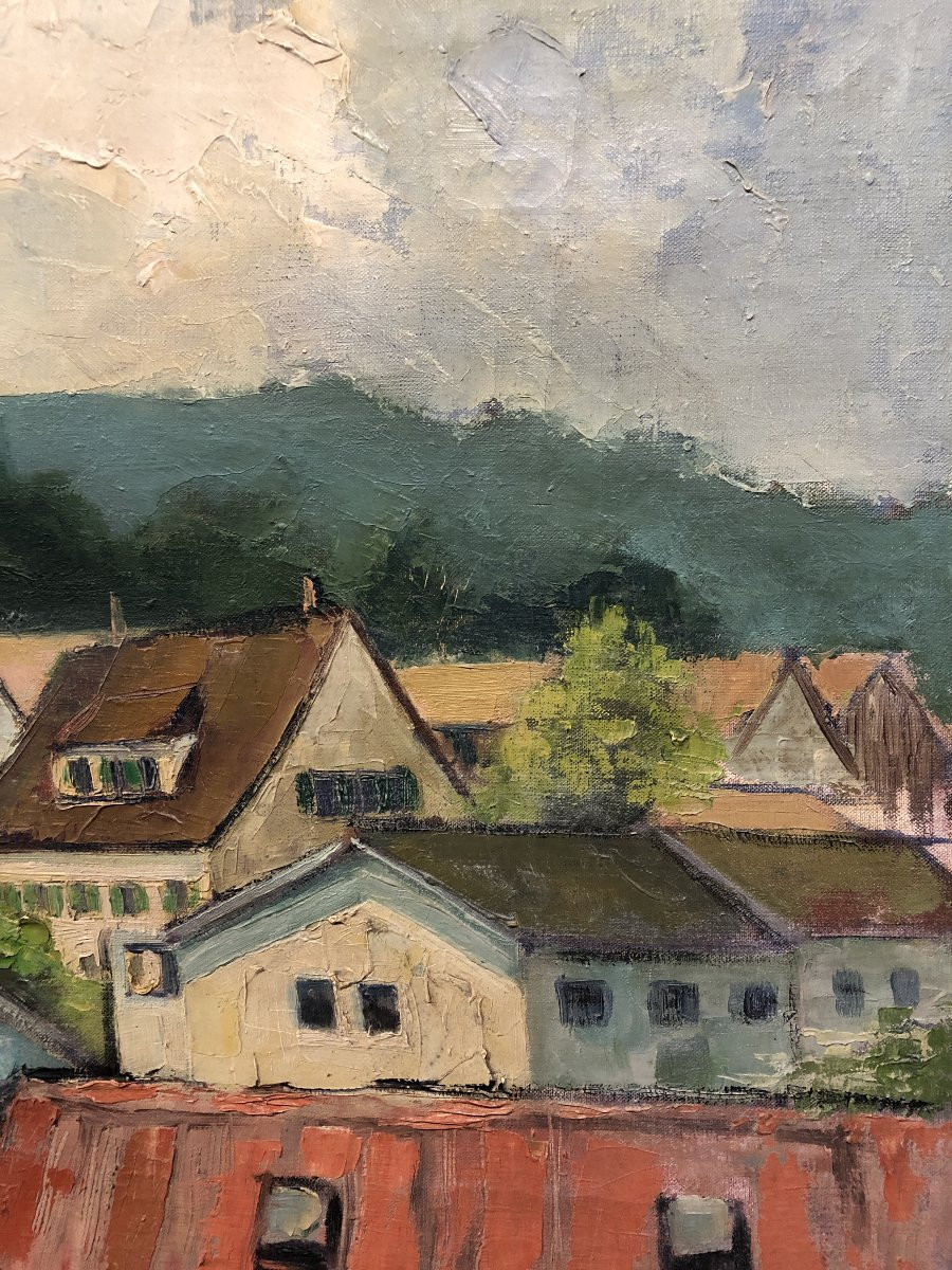 	École Espagnole (c. 1960) - Im Dorfe-photo-3