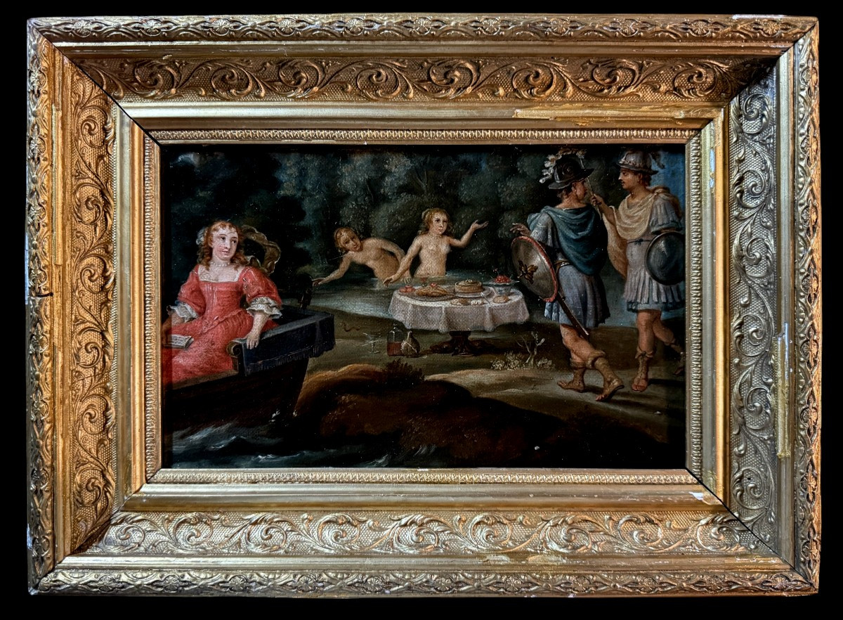 David Teniers III (1610-1690), Follower Of - Carlo And Ubaldo In The Fortunate Isles