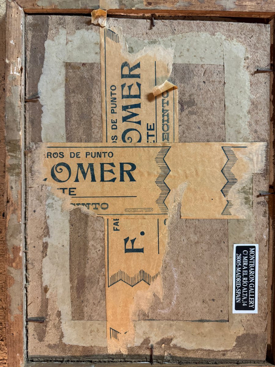 	 Orientalist School (c. 1860) - Egyptian Porters In Front Of The Ruins Of A Temple-photo-4