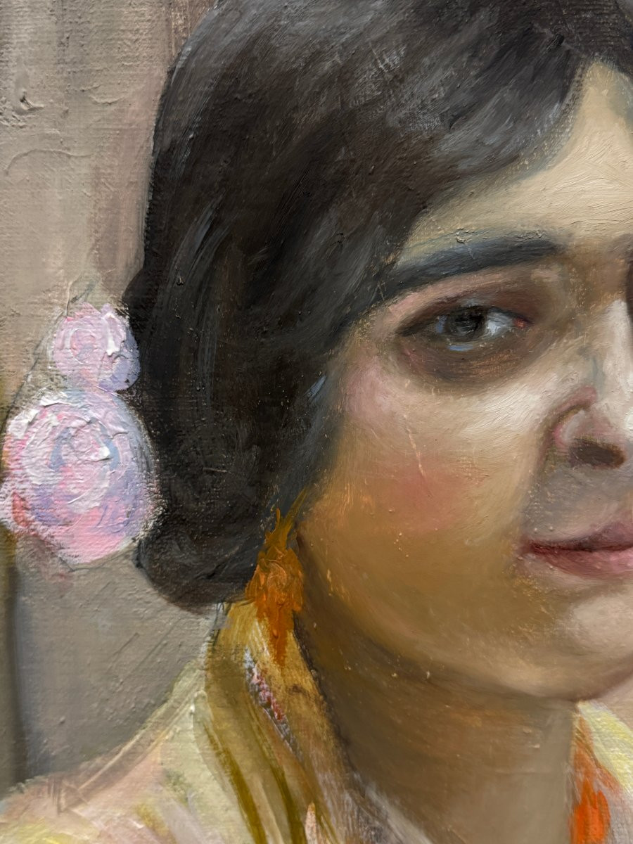 	Spanish School (c. 1960) - María La Guapa (after Joaquín Sorolla)-photo-3