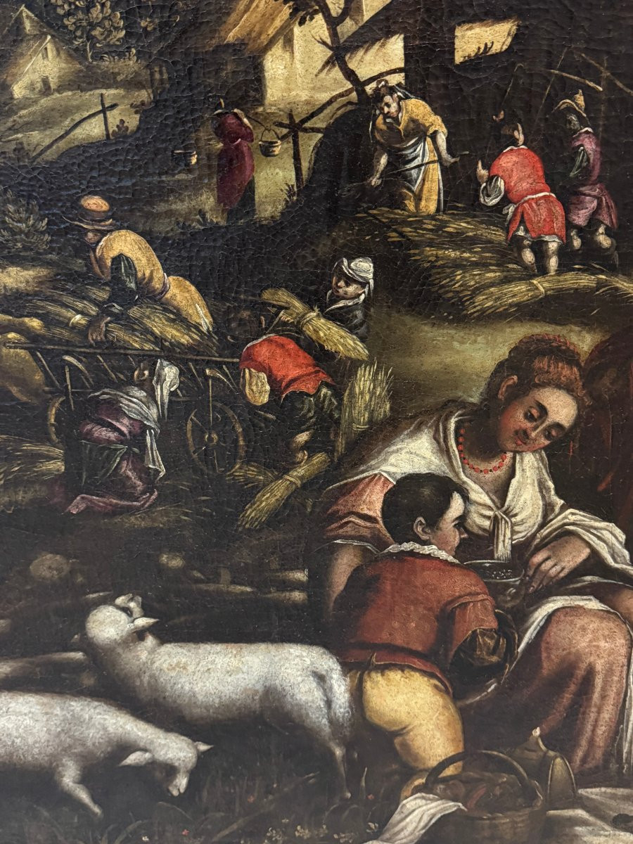 Jacopo Bassano (1515-1592), disciple de - La Sagra della Mietitura-photo-3