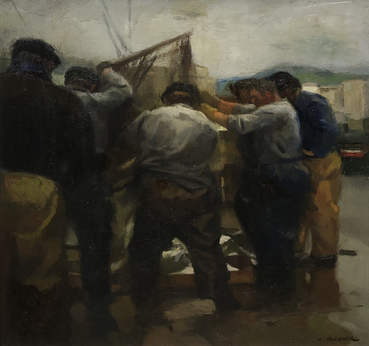 	 Manuel Martínez Alcover (1926-2008) - Arrantzaleak (fishermen)-photo-2