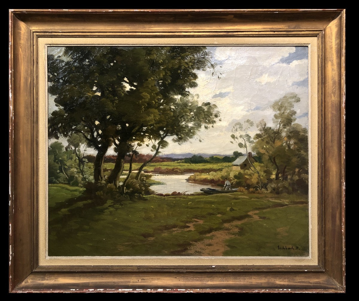 	 Paul André Jean Eschbach (1881-1961) - Aubord de l'Eau