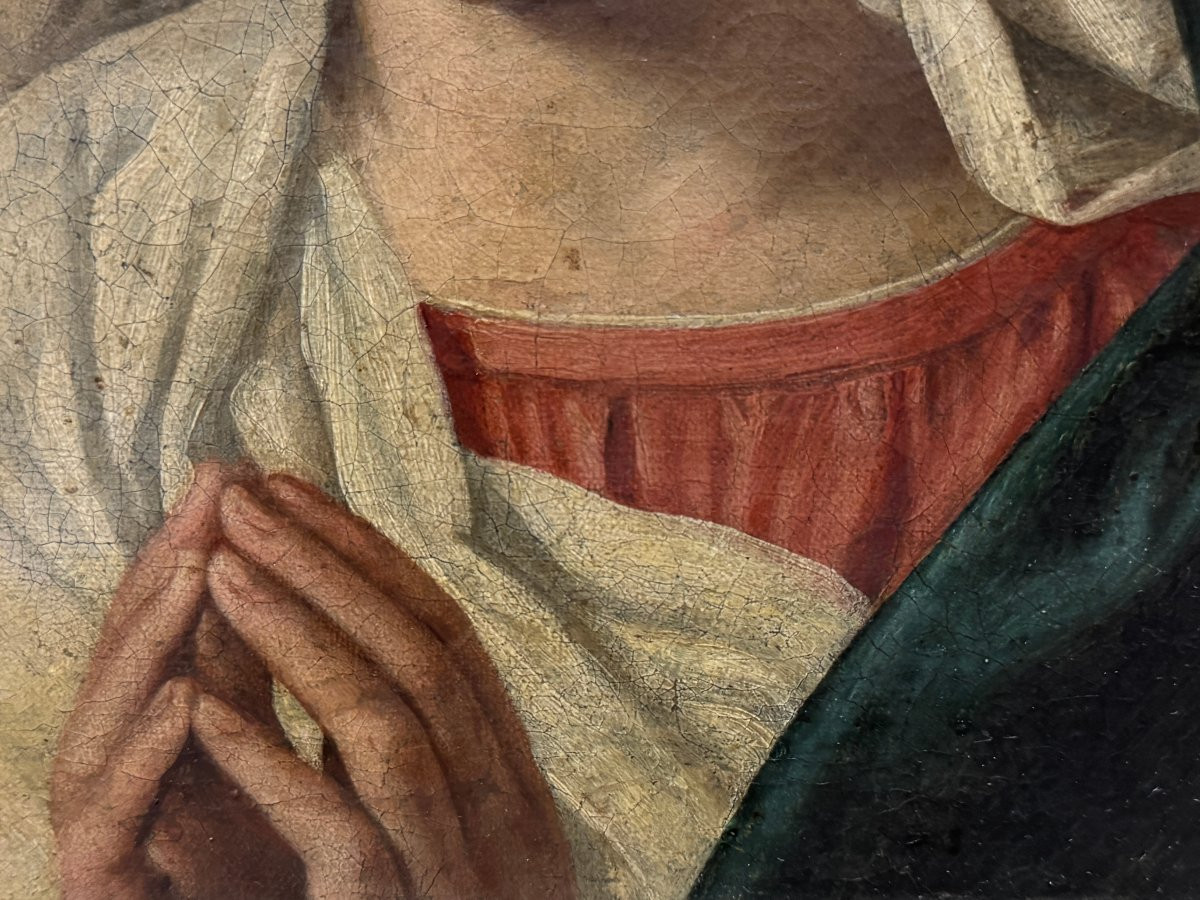 	 École Autrichienne (XVIII) - Madonna en Prière (D'après le Sassoferrat)-photo-3