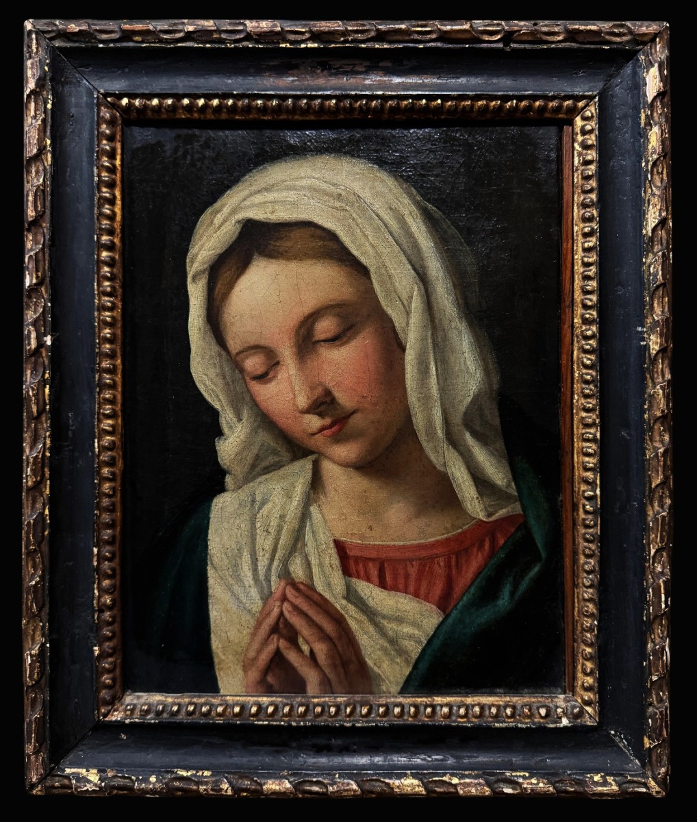 	 École Autrichienne (XVIII) - Madonna en Prière (D'après le Sassoferrat)