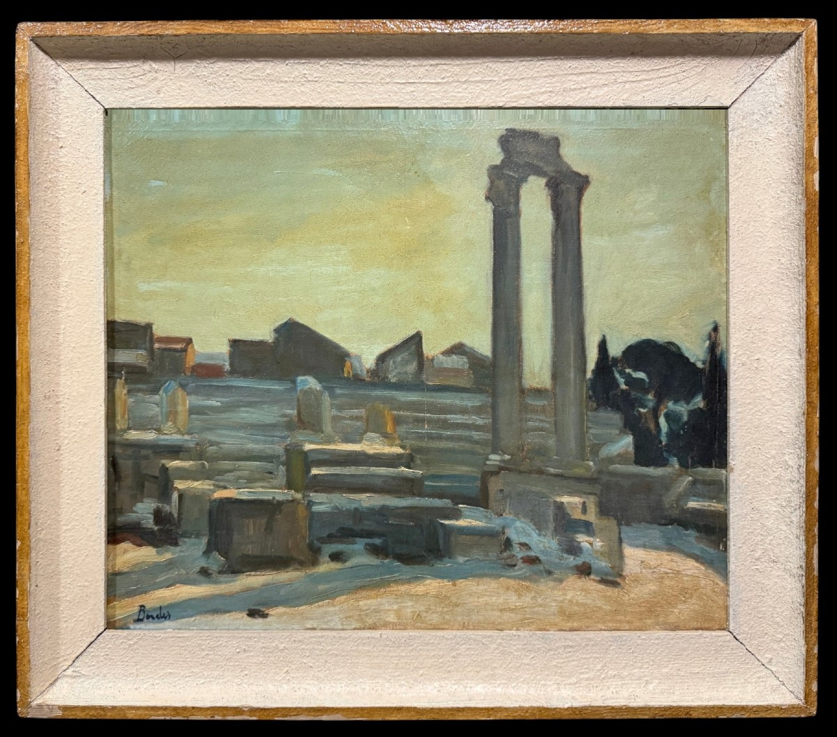	 Léonard Bordes (1898-1969) - Les Ruines du Théatre Antique d'Arles