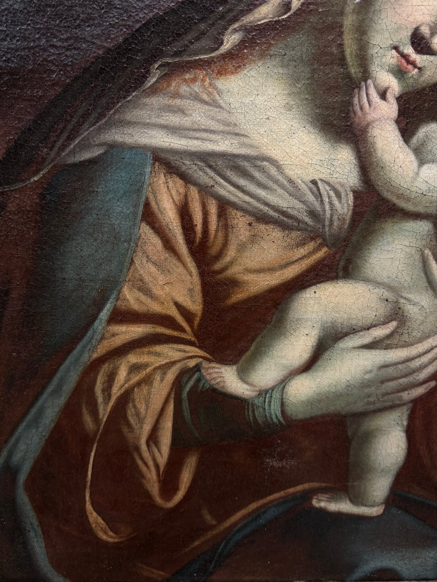 Amber School (late 17th Century) - Madonna Of The Veil-photo-3