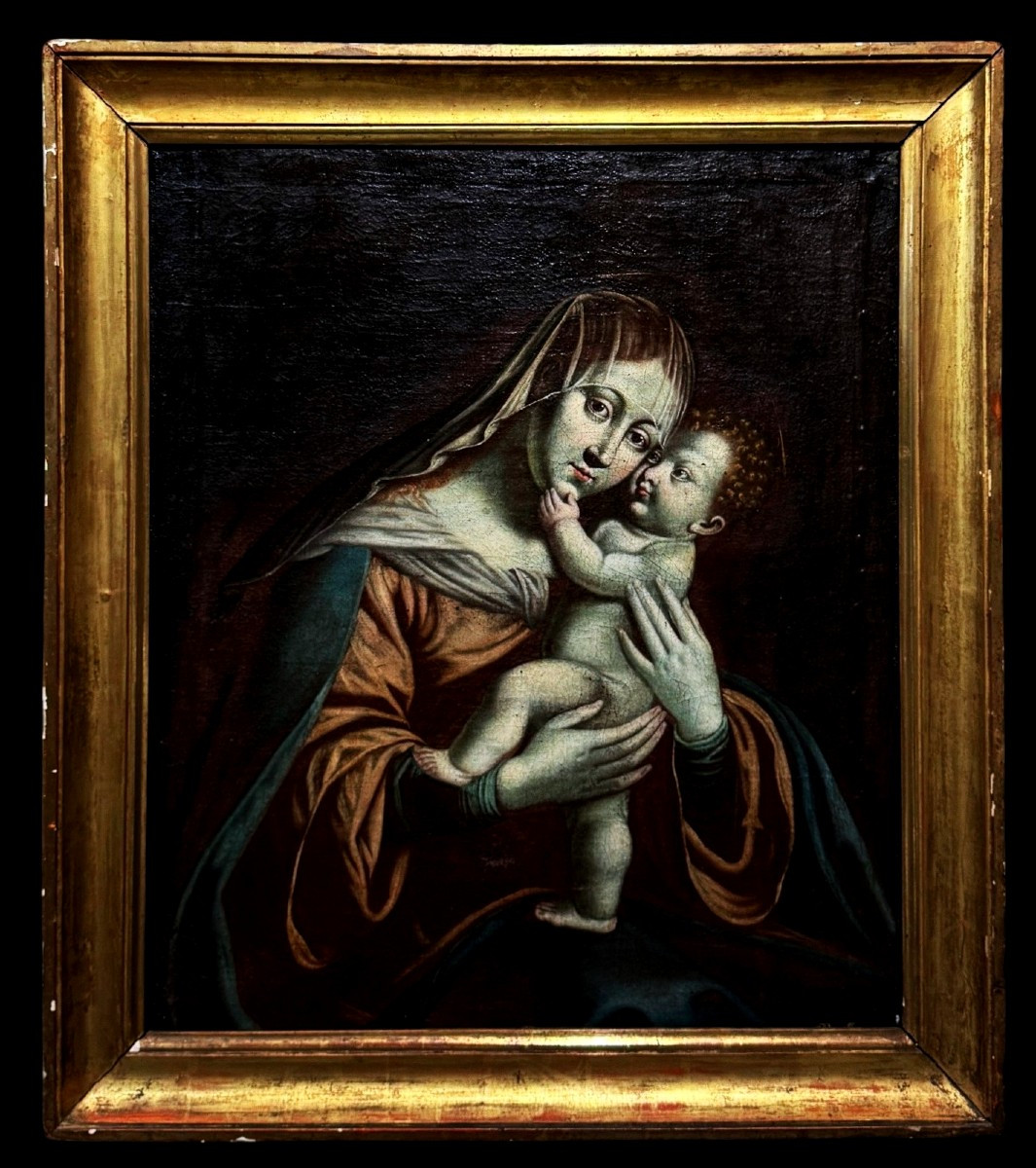Amber School (late 17th Century) - Madonna Of The Veil