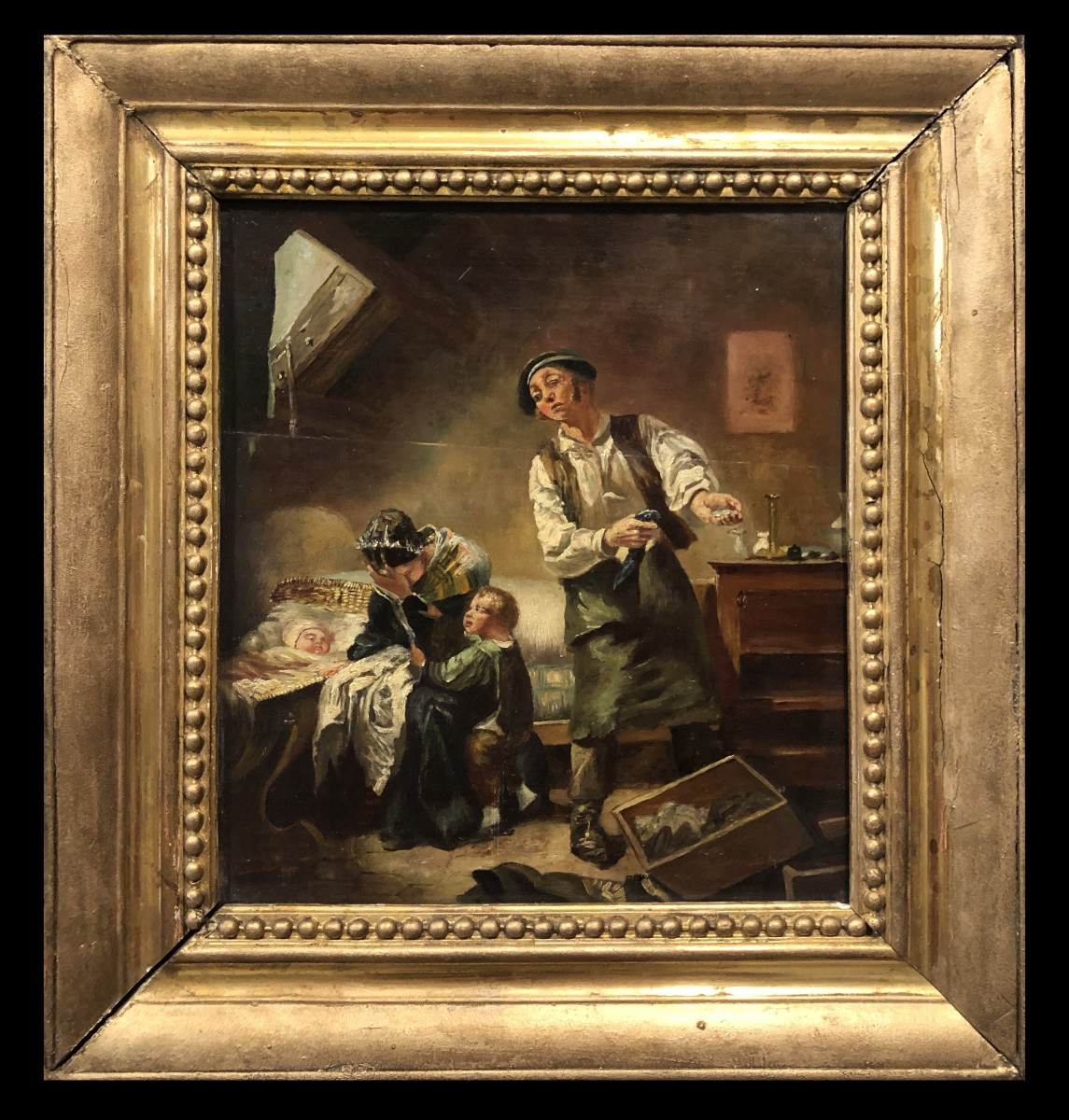 	 École Réaliste Française (c. 1850) - L'Enfant Malade