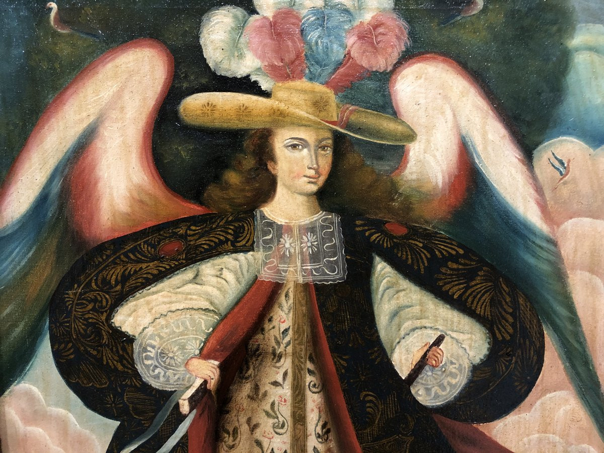	Cusco School (xx) - Archangel Harquebusier-photo-3