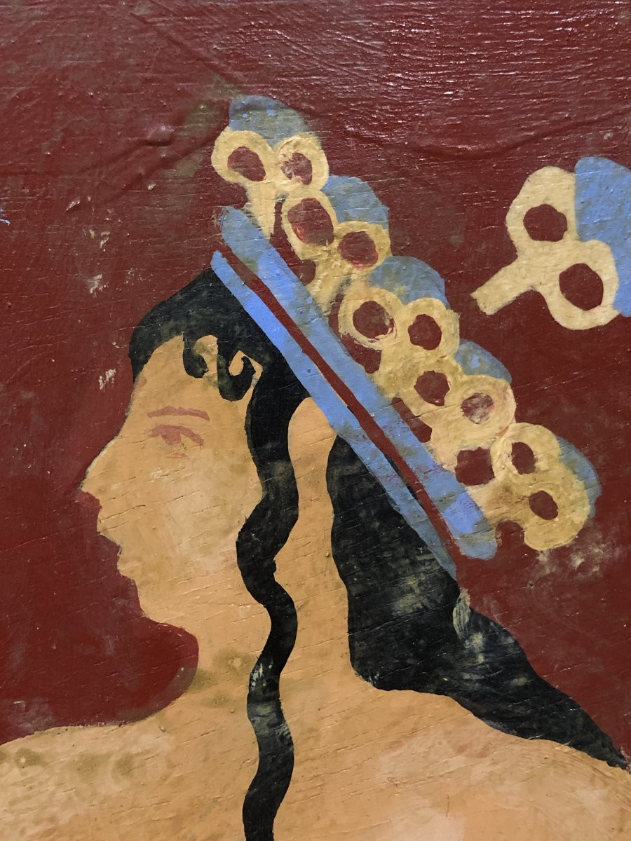 École européenne (XX) - Le « Prince des Lys » (Copie du Fresco de Knossos)-photo-4