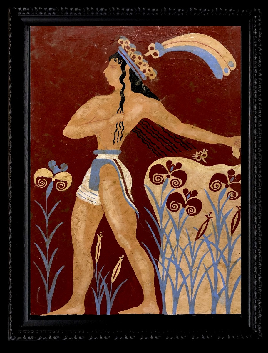 École européenne (XX) - Le « Prince des Lys » (Copie du Fresco de Knossos)