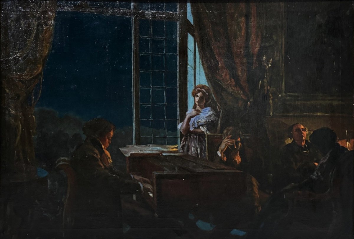 Lionello Balestrieri (1872.-1958), Attribué à - Beethoven : An der ferne Geliebte-photo-2