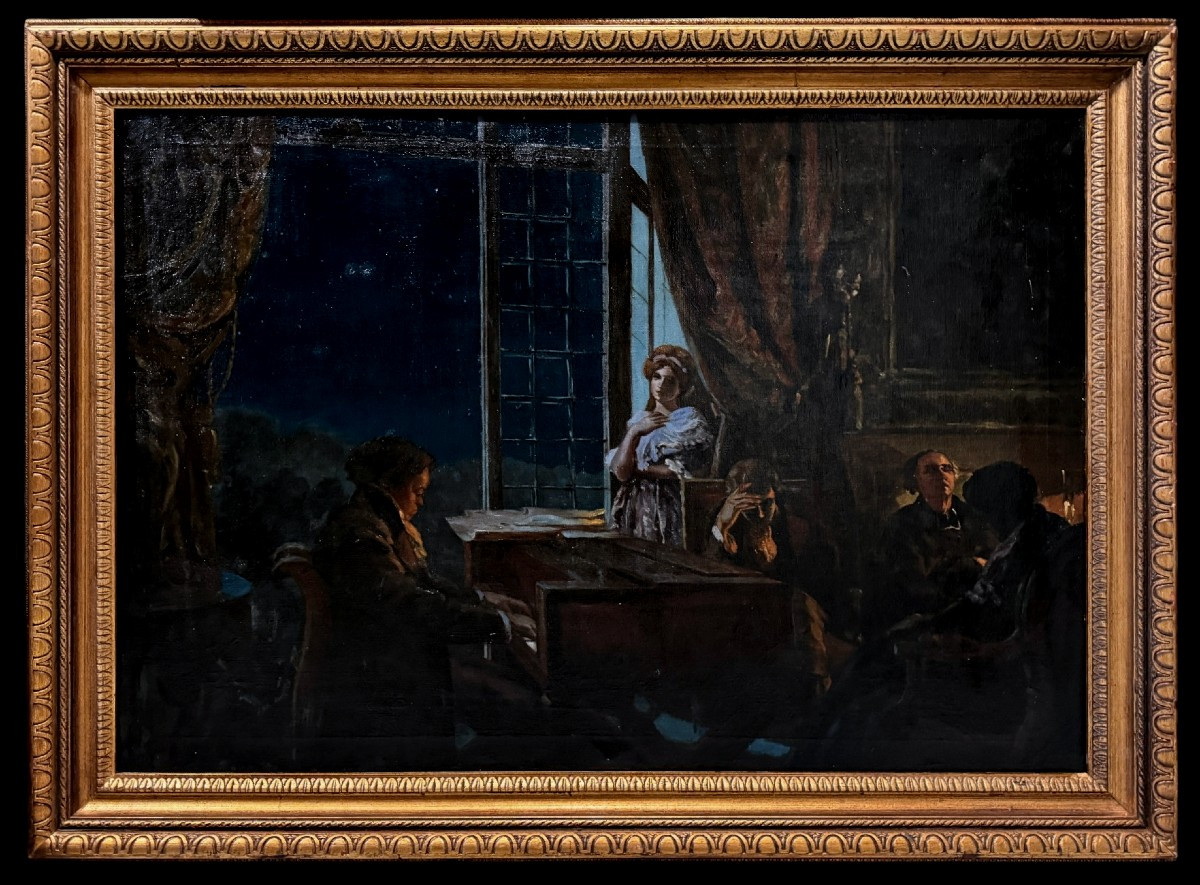 Lionello Balestrieri (1872.-1958), Attribué à - Beethoven : An der ferne Geliebte